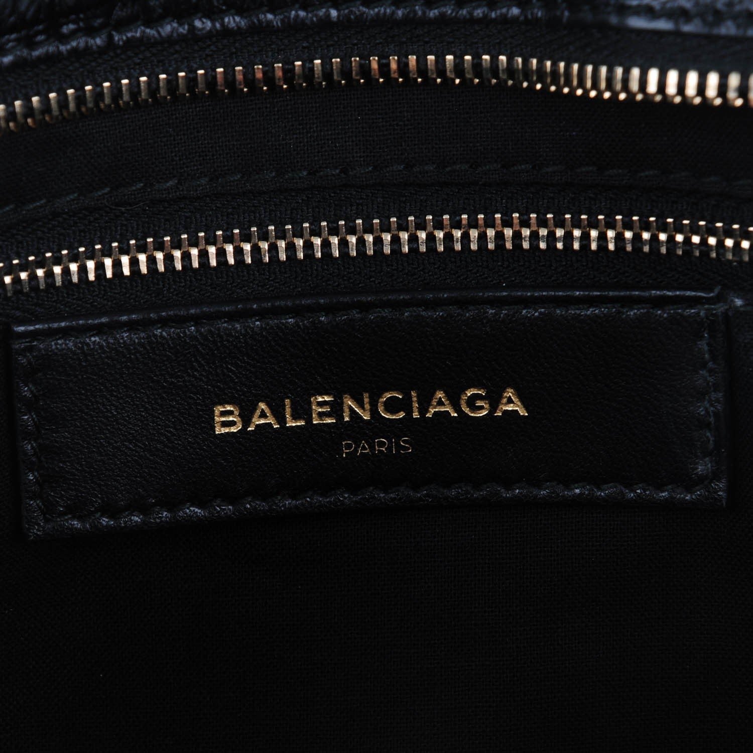 Balenciaga Calfskin Crocodile Embossed Giant 12 Gold Hardware City Black 6 of 7