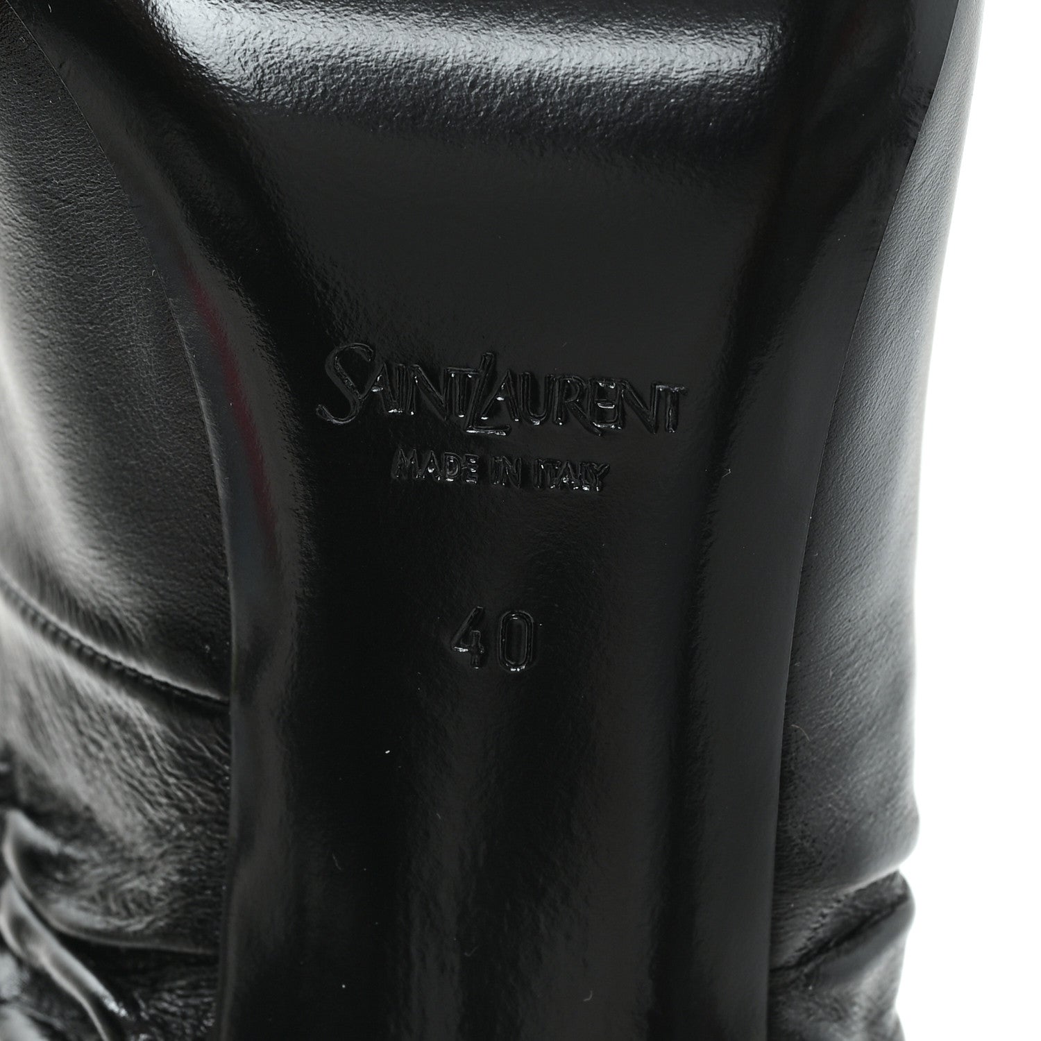Saint Laurent Lambskin Anne-Marie 75 Slingback Pumps 40  40 Black 7 of 9
