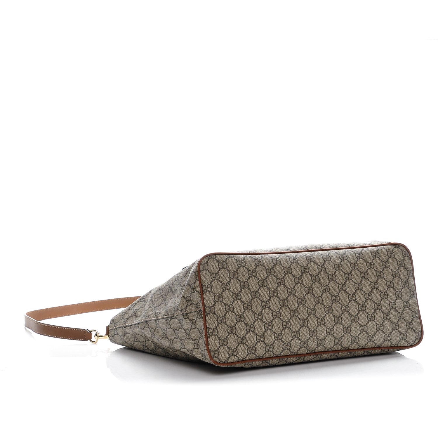 Gucci Soft GG Supreme Monogram Bee Embroidered Medium Crossbody Tote Beige Tuscany 4 of 8