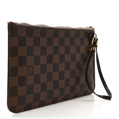 Louis Vuitton Damier Ebene Neverfull MM GM Pochette Rose Ballerine 2 of 9