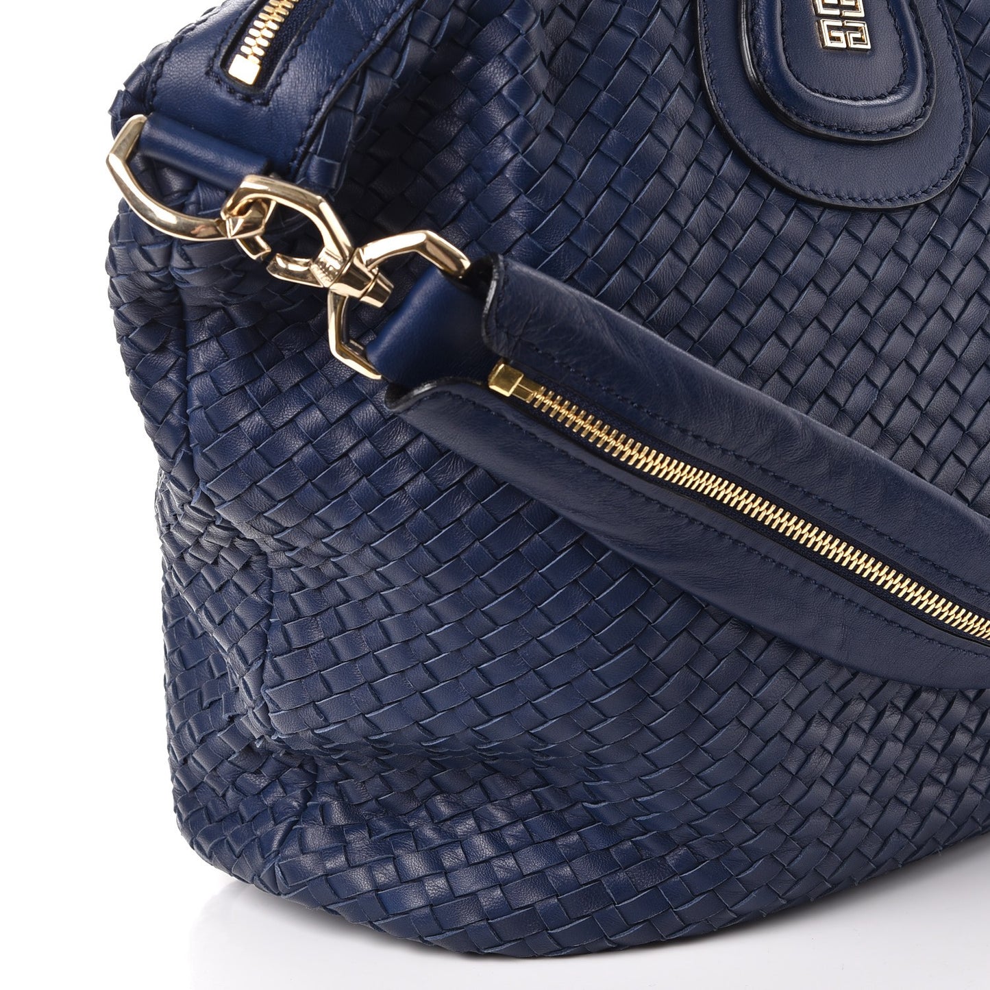 Lambskin Woven Medium Nightingale Navy
