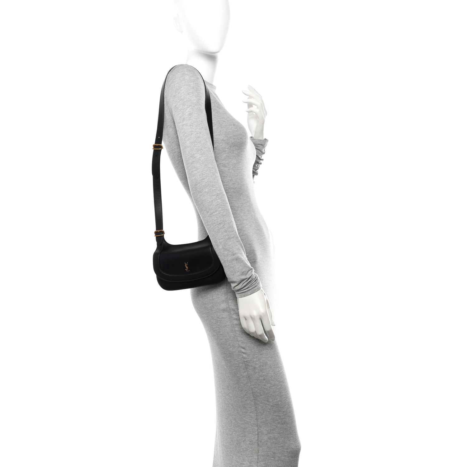 Saint Laurent Smooth Calfskin Small Charlie Shoulder Bag Black 2 of 12