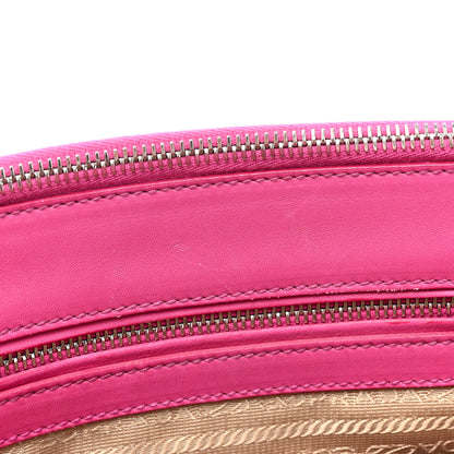 Prada Canvas City Calf Stitched Galleria Double Zip Tote Corda Peonia 11 of 17