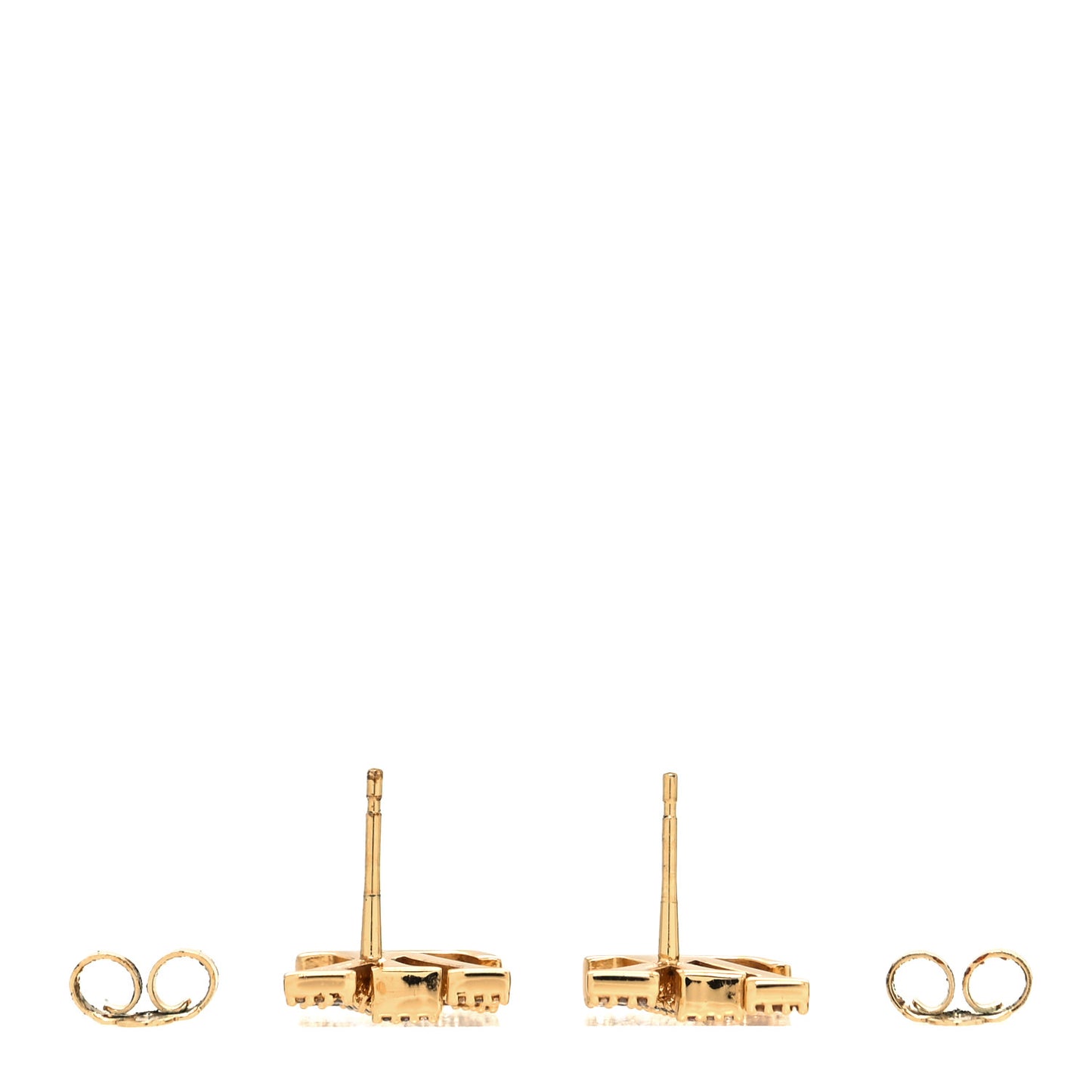 Metal Crystal LV Iconic Earrings Gold