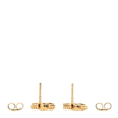 Louis Vuitton Metal Crystal LV Iconic Earrings Gold 3 of 4