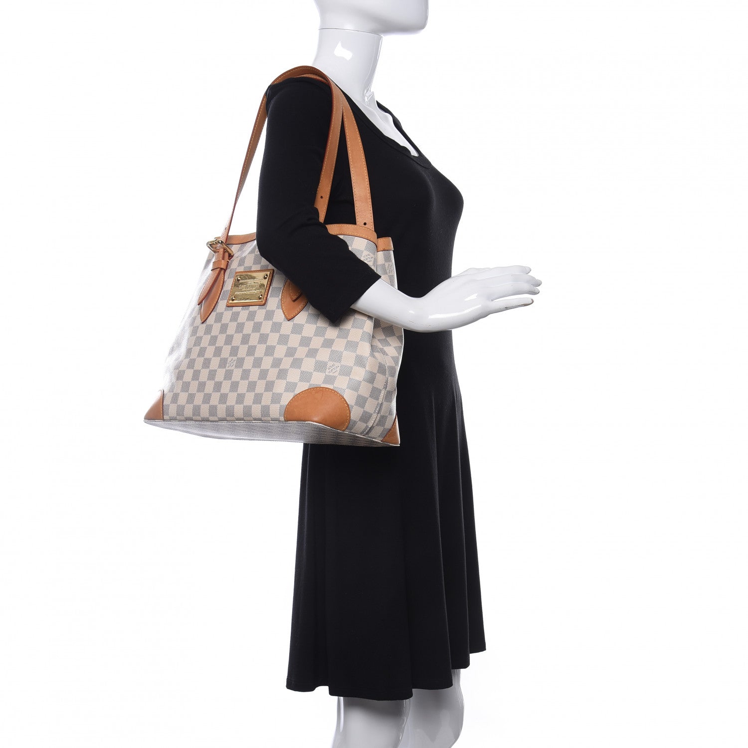 Louis Vuitton Damier Azur Hampstead MM 2 of 14