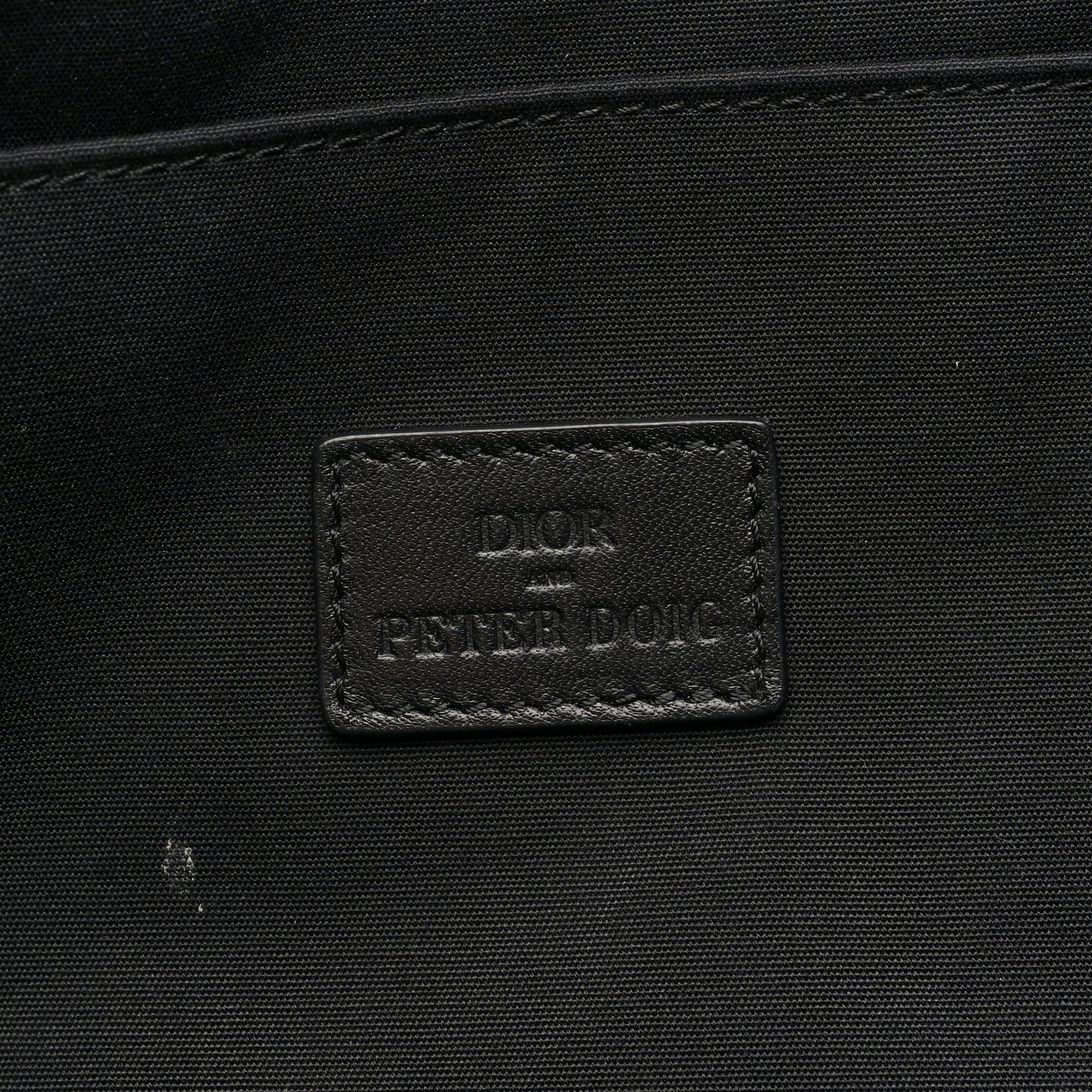 X PETER DOIG Denim Printed Saddle Soft Bag Black Multicolor