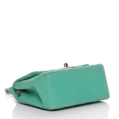 Chanel Iridescent Caviar Quilted Mini Square Flap Green 4 of 8