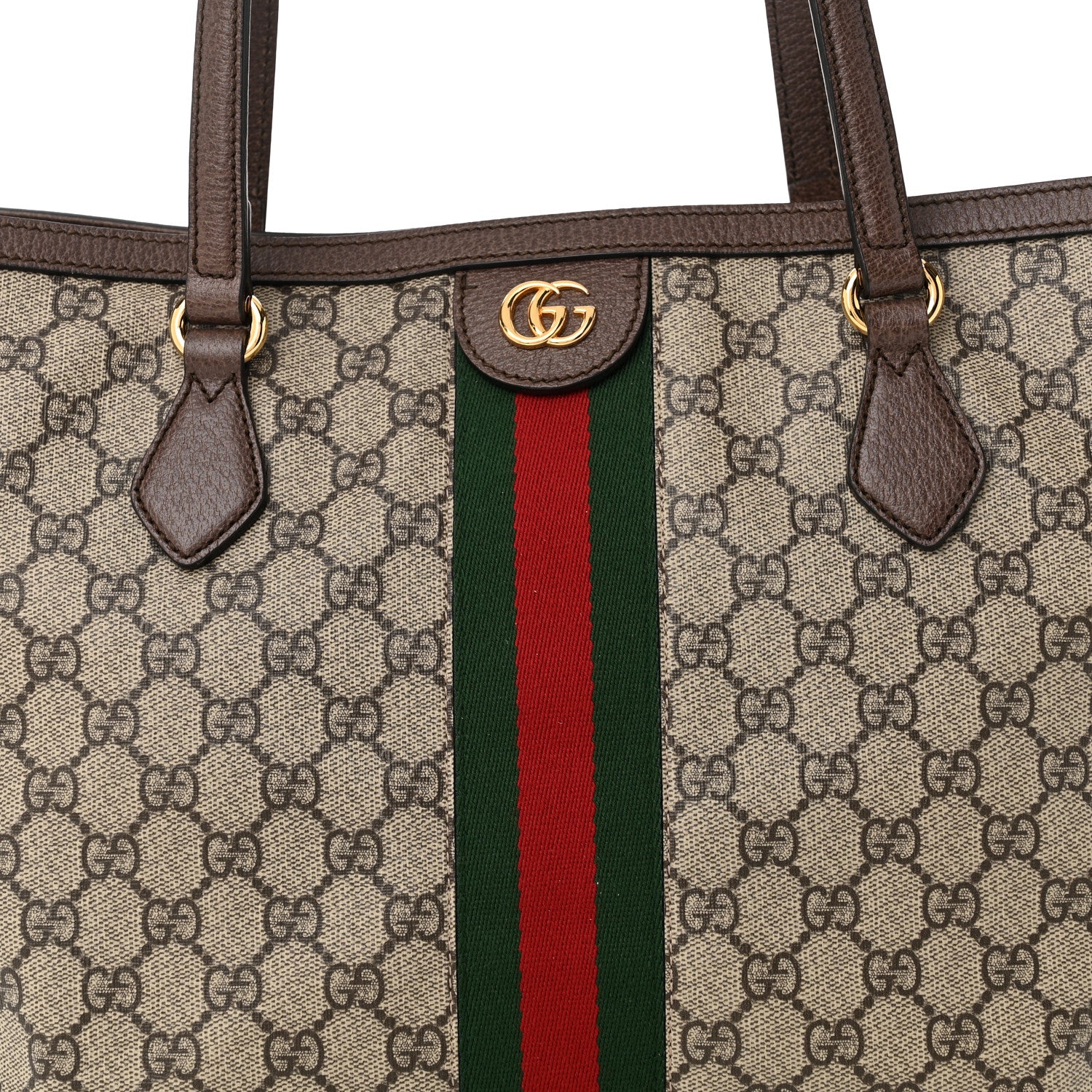 Gucci GG Supreme Monogram Medium Ophidia Shopping Tote Brown 8 of 10