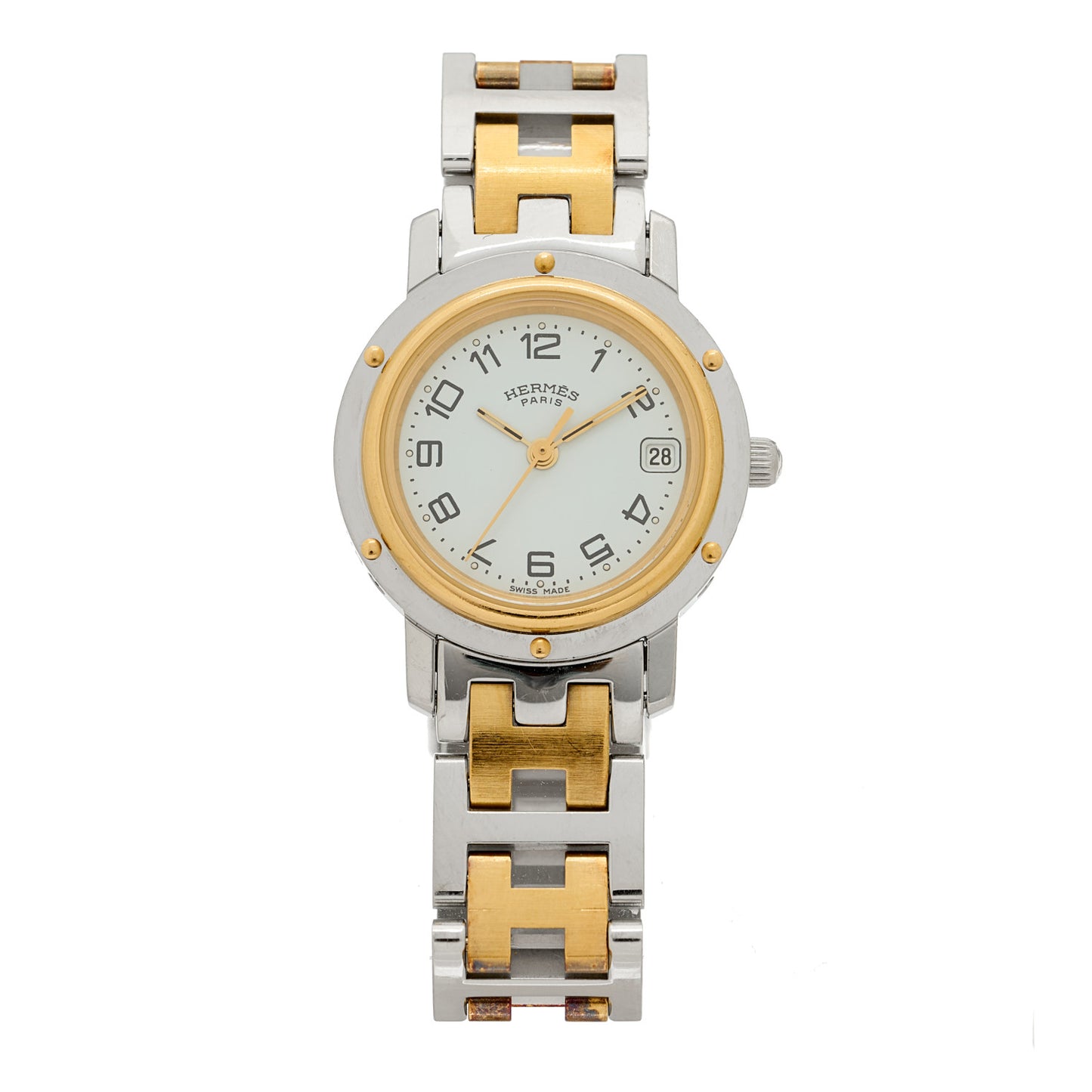 Stainless Steel 24mm Clipper Quartz Watch Gold