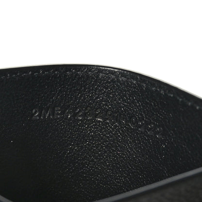 Saint Laurent Grain De Poudre Matelasse Chevron Monogram Credit Card Case Black 7 of 7