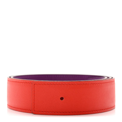 Hermes Swift Epsom 32mm Belt Strap 75 Anemone Capucine 1 of 5