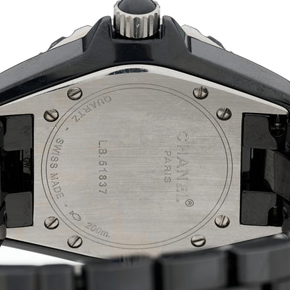 Chanel Stainless Steel Ceramic 33mm J12 Quartz Watch Black 4 of 4
