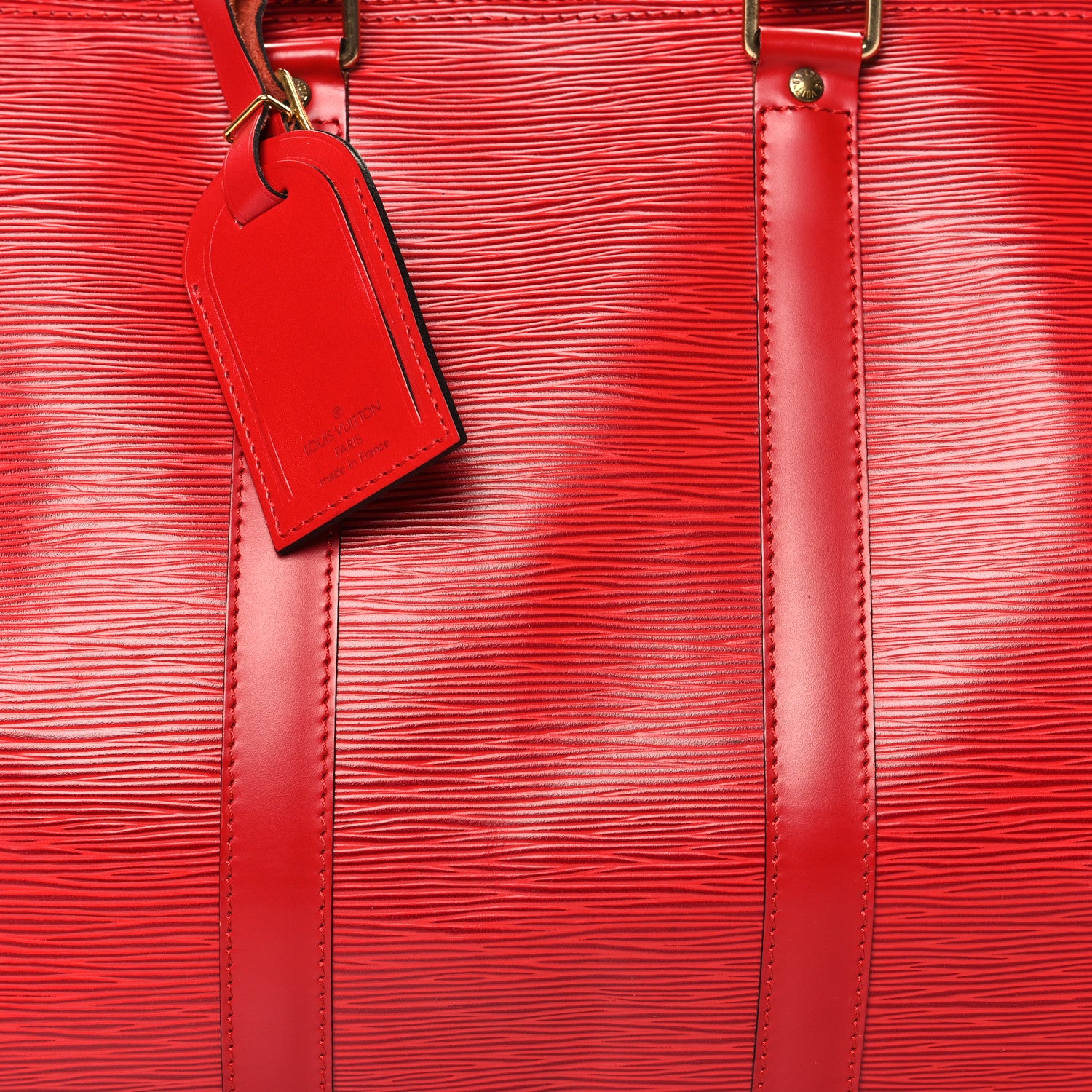 Louis Vuitton Epi Keepall 45 Castillan Red 7 of 12