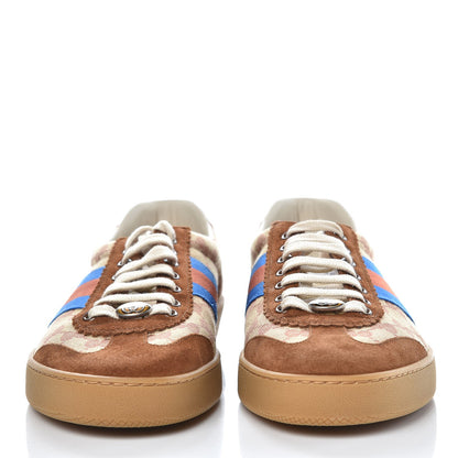 Gucci GG Monogram Suede Web Mens G74 Sneakers 11.5 Beige Ruggine Cuir 2 of 9