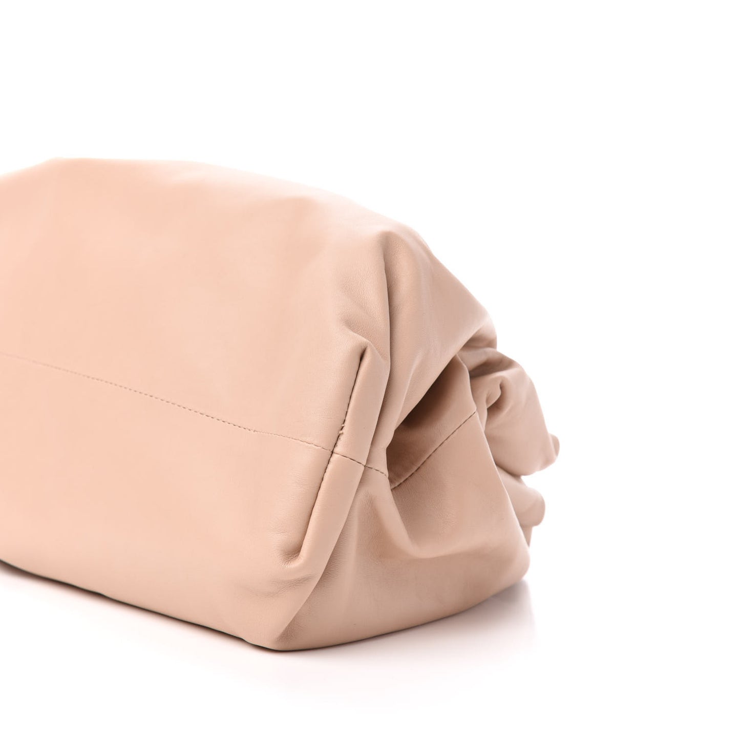 Smooth Butter Calf The Pouch Oversized Clutch Nude