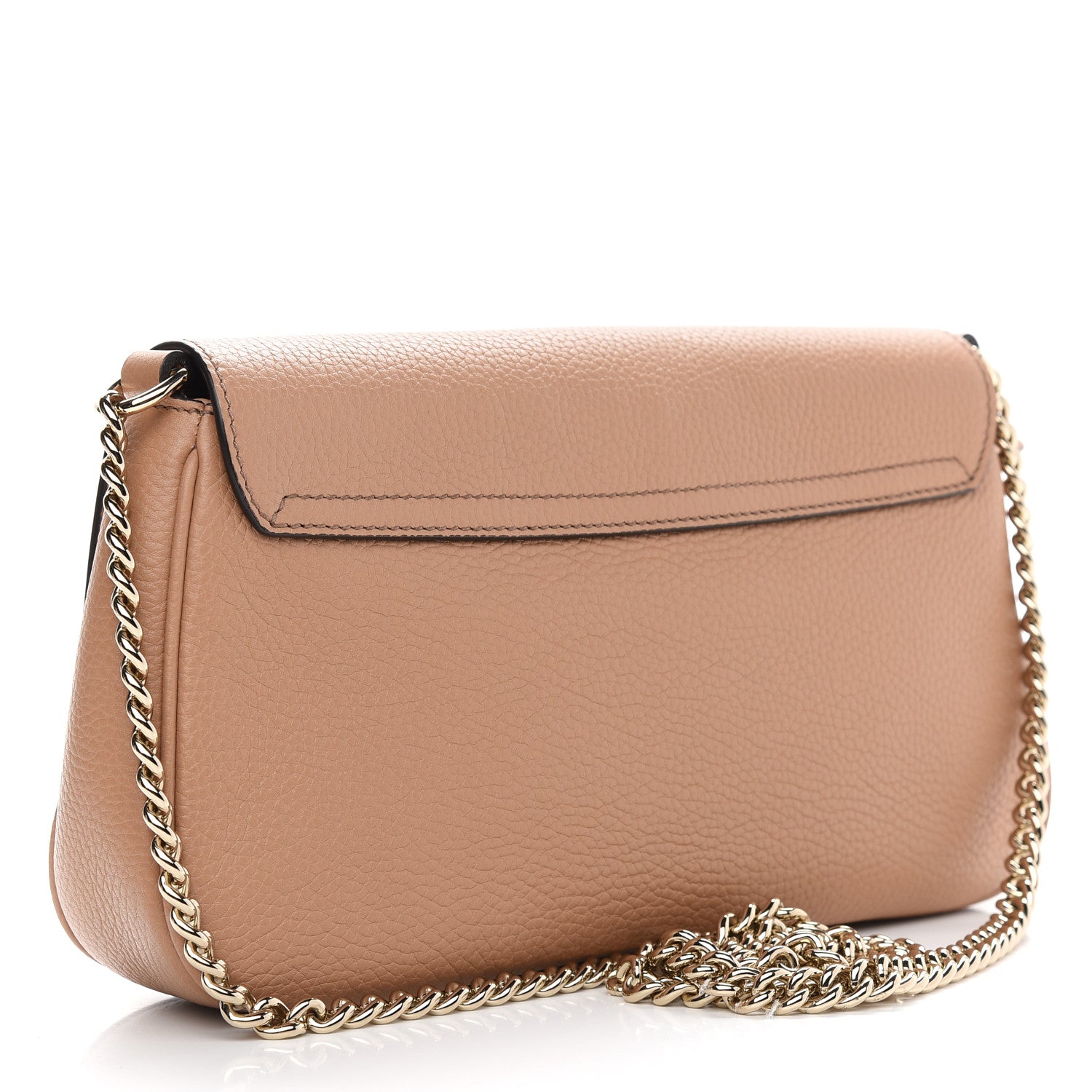 Gucci Pebbled Calfskin Medium Soho Flap Crossbody Camelia 3 of 11