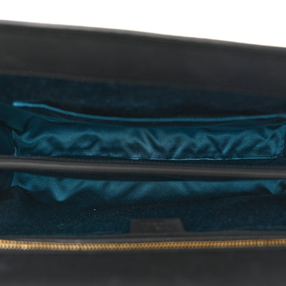 Gucci Suede Patent Web Dragon Embroidered Medium Ophidia Chain Shoulder Bag Blue Multicolor Black 8 of 21