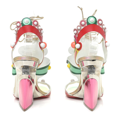 Christian Louboutin Calfskin Papagaya Levita Sandals 38 Multicolor 5 of 15