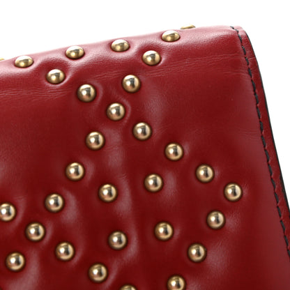Christian Dior Lambskin Cannage Studded Lady Dior Card Holder Deep Red 9 of 15