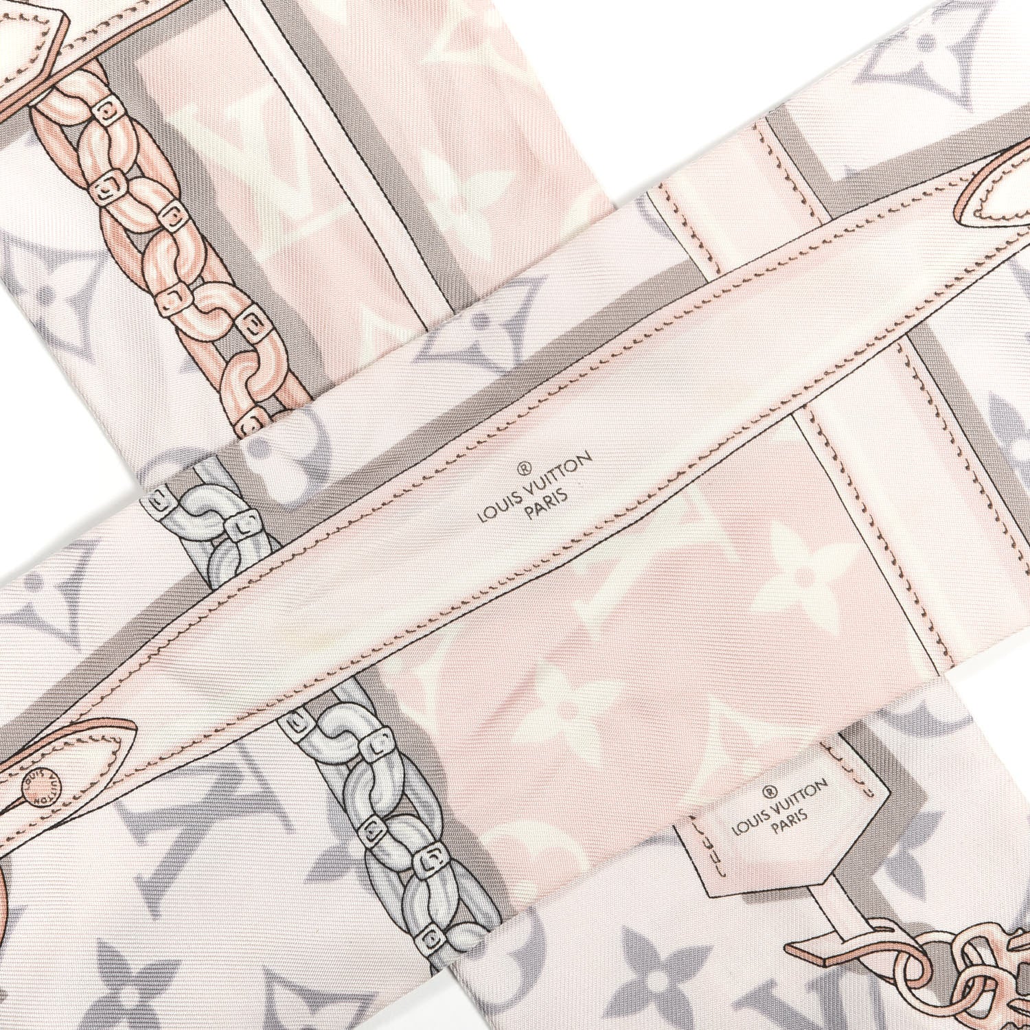 Louis Vuitton Silk Monogram Confidential Bandeau Light Pink 2 of 4