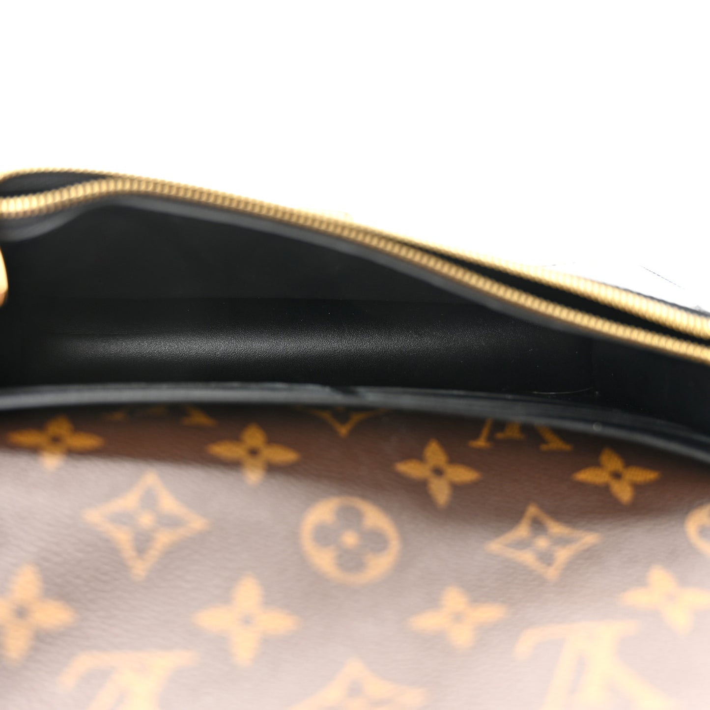 Patent Calfskin Monogram Cherrywood Chain Wallet Black