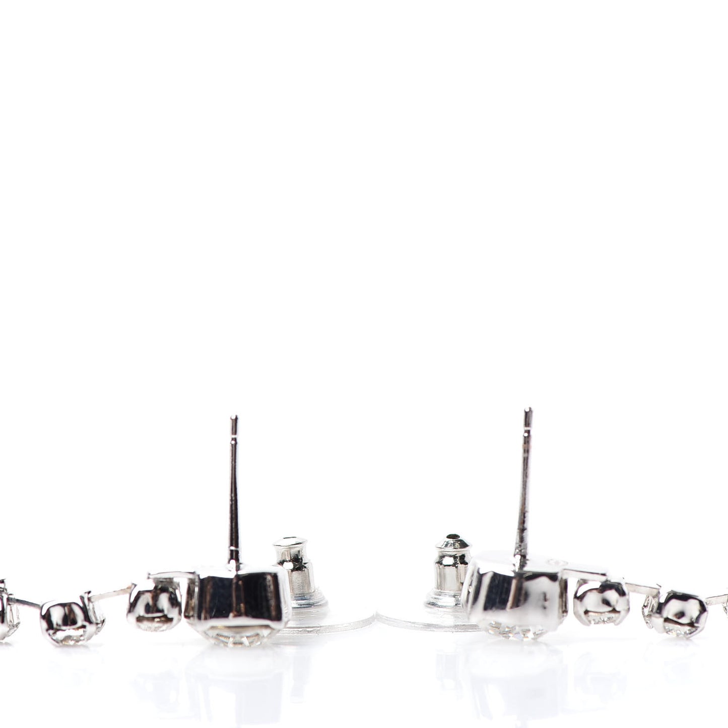 Crystal Starfall Drop CC Earrings Silver
