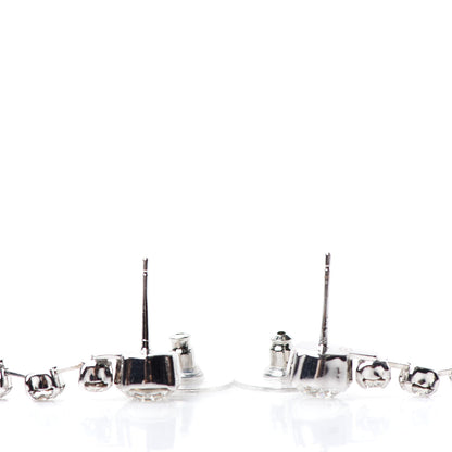 Chanel Crystal Starfall Drop CC Earrings Silver 3 of 4