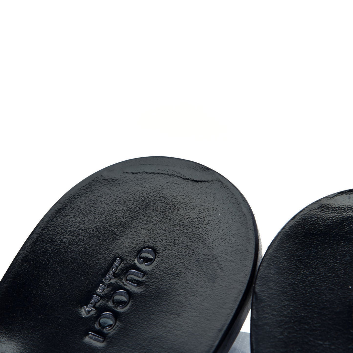 Calfskin GG Marmont Thong Sandals 39 Black