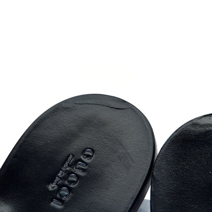 Gucci Calfskin GG Marmont Thong Sandals 39 Black 6 of 7
