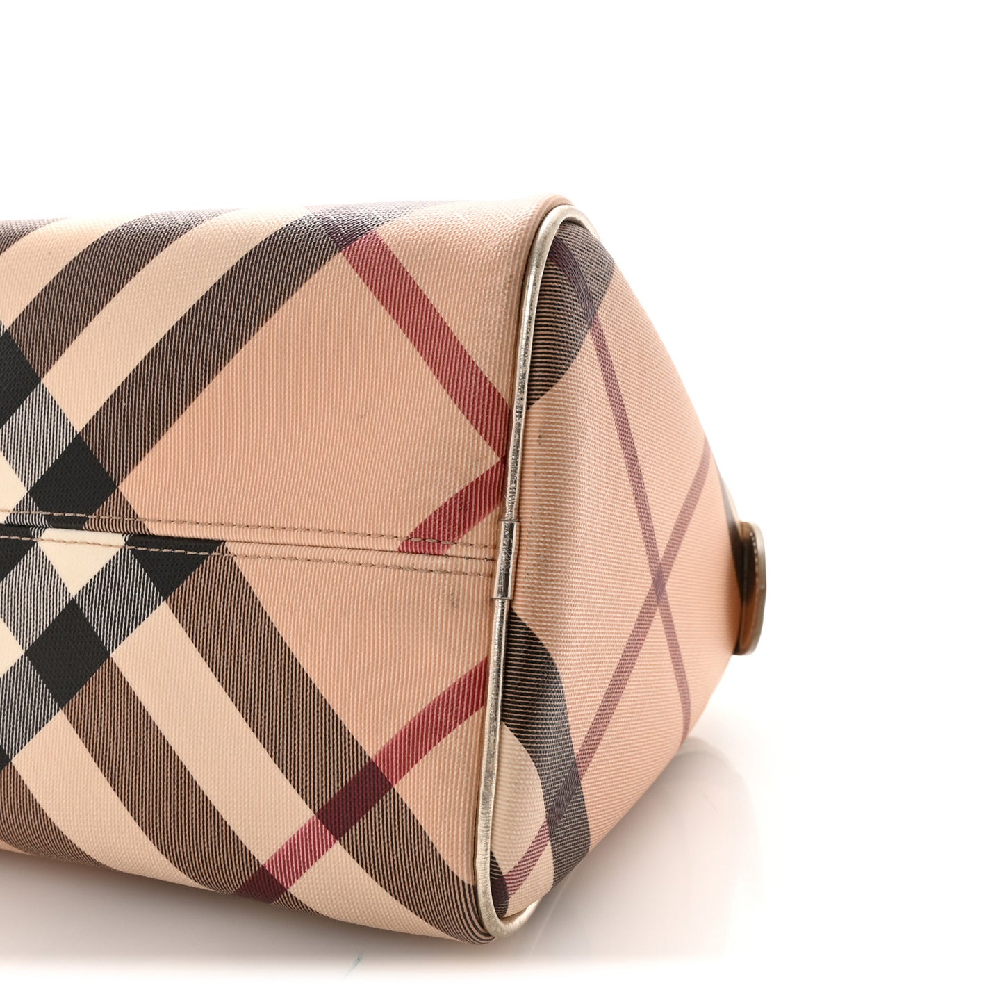 Patent Nova Check Small Chester Bowling Bag Nickel