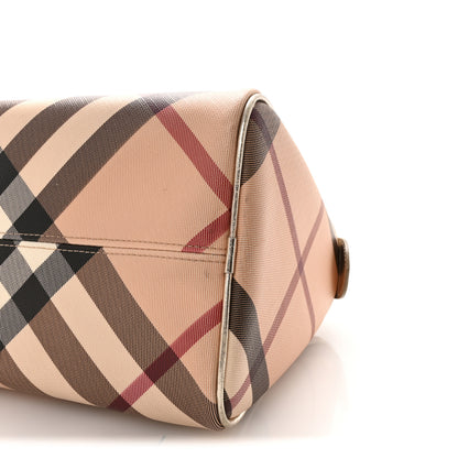 Burberry Patent Nova Check Small Chester Bowling Bag Nickel 9 of 9