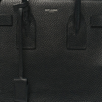 Saint Laurent Grained Calfskin Small Sac De Jour Black 9 of 15