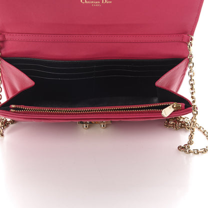Christian Dior Lambskin Cannage Miss Dior Chain Wallet Fuchsia 5 of 10