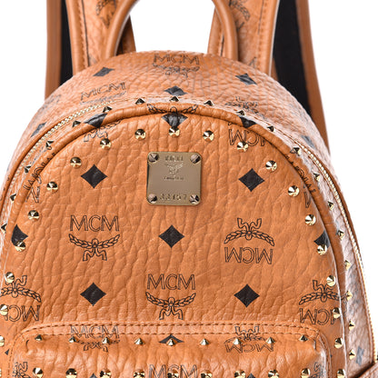 MCM Visetos Outline Stud Mini Stark Backpack Cognac 9 of 9