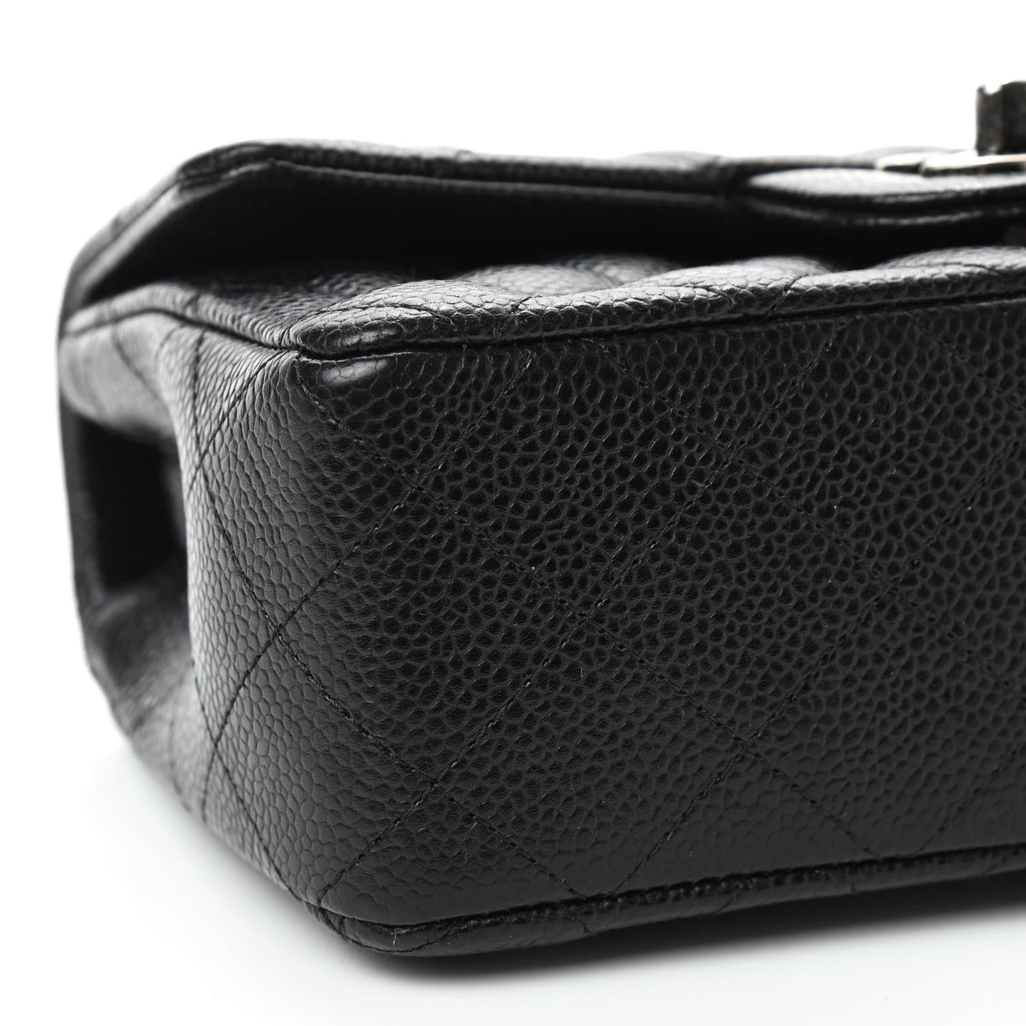 Caviar Quilted Mini Rectangular Flap Black