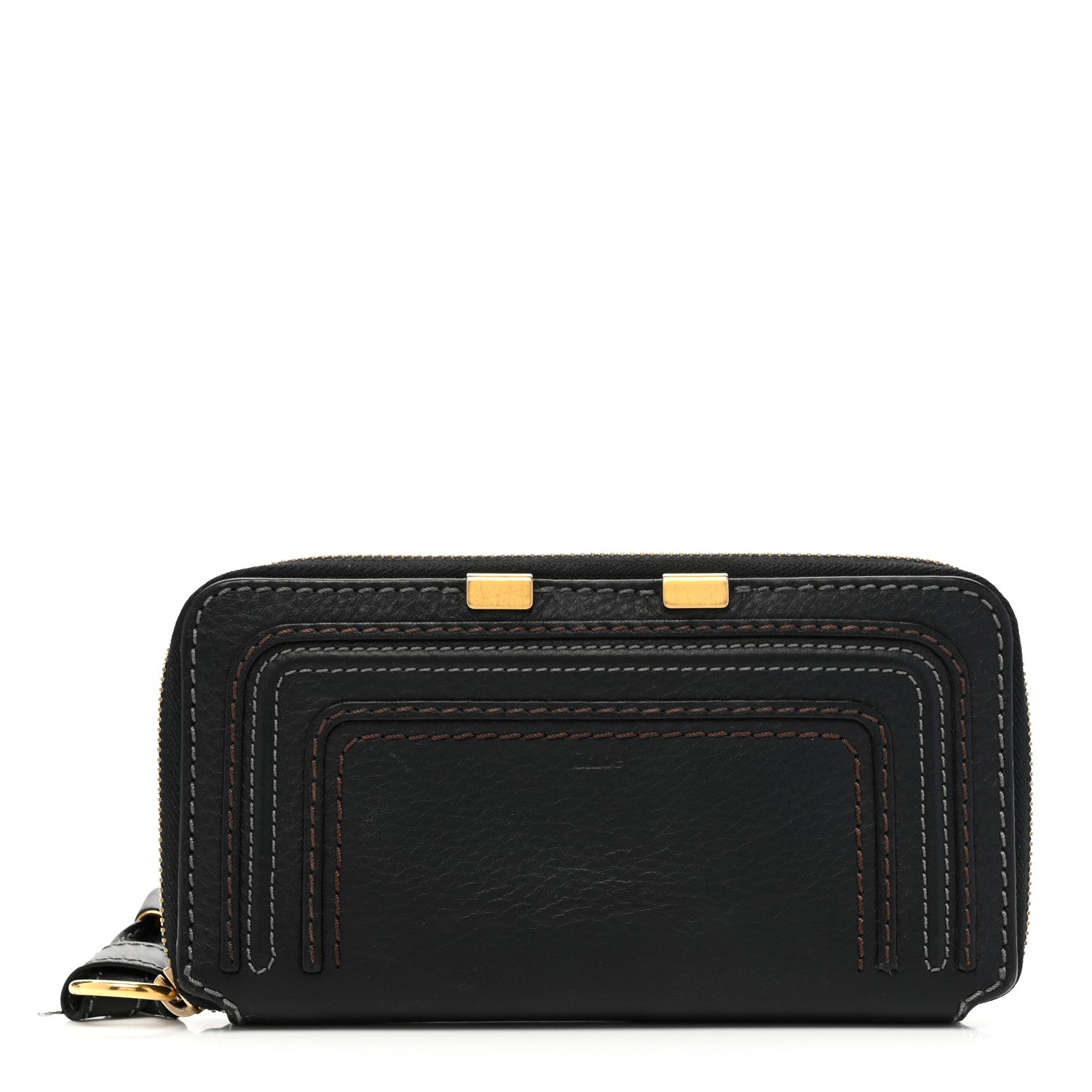Chloe Grained Calfskin Marcie Long Zip Around Wallet Black 1 of 10