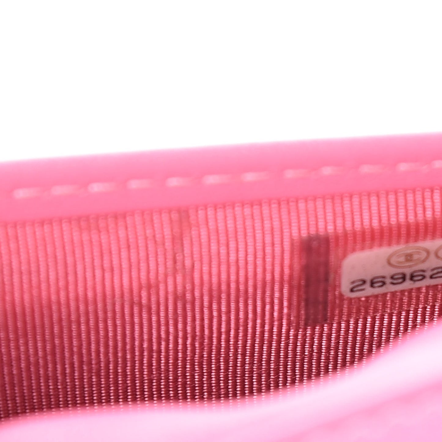 Caviar Quilted Card Holder Wallet Pink