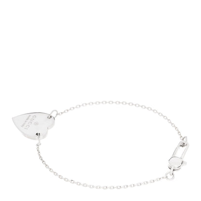 Gucci Sterling Silver Trademark Heart Bracelet 2 of 4