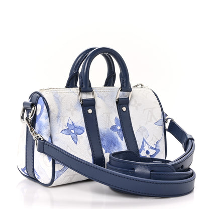 Louis Vuitton Monogram Watercolor Keepall XS Blue 3 of 10
