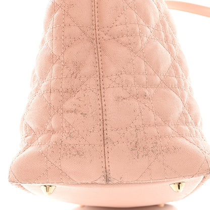 Christian Dior Coated Canvas Cannage Medium Panarea Tote Rosato 17 of 20