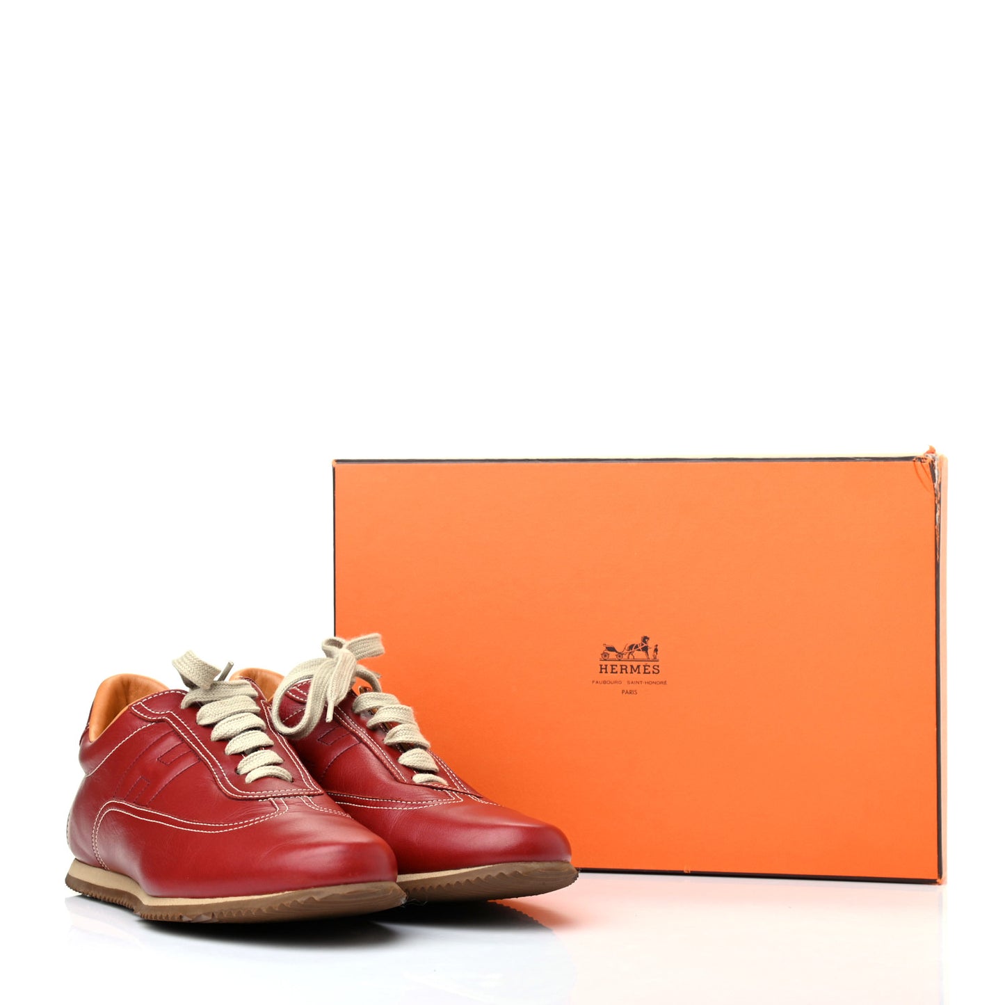 Calfskin Womens Quick Sneakers 38 Red