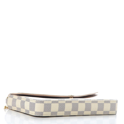 Louis Vuitton Damier Azur Pochette Felicie Chain Wallet Rose Ballerine 5 of 16