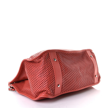 Chanel Calfskin Perforated Up In The Air Shoulder Bag Red 3 of 6