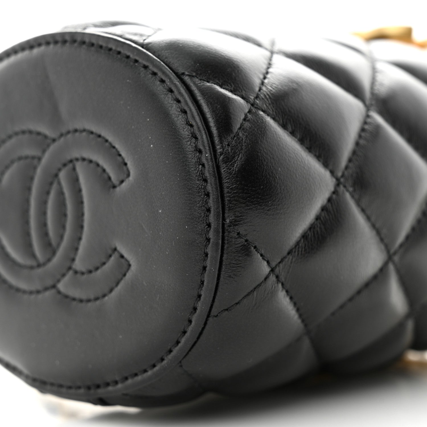 Chanel Lambskin Quilted Mini Crown Box Bag Black 11 of 12