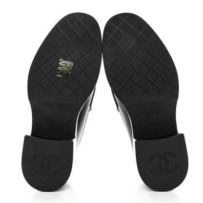 Chanel Calfskin CC Platform Loafers 38 Black 5 of 9
