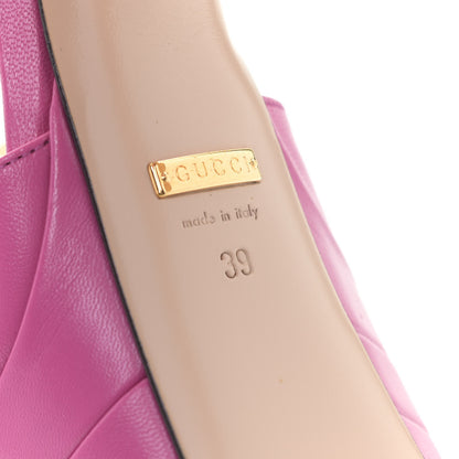 Gucci Malaga Kid Angel T-Strap Platform High Heel Sandals 39 Rododendro 9 of 12