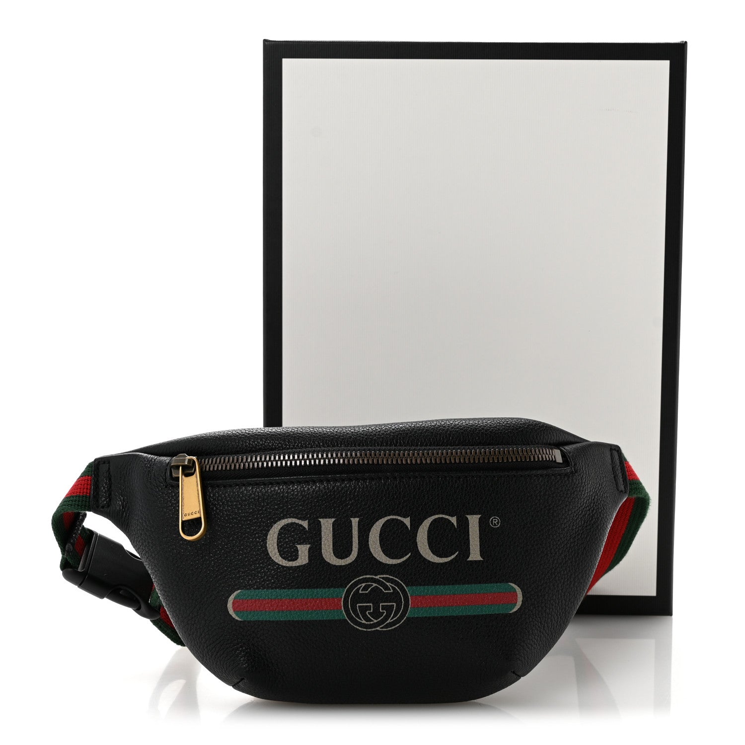 Gucci Grained Calfskin Small Logo Belt Bag Black 11 of 11