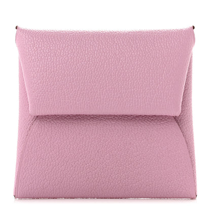 Hermes Chevre Mysore Bastia Coin Purse Mauve Sylvestre 1 of 6