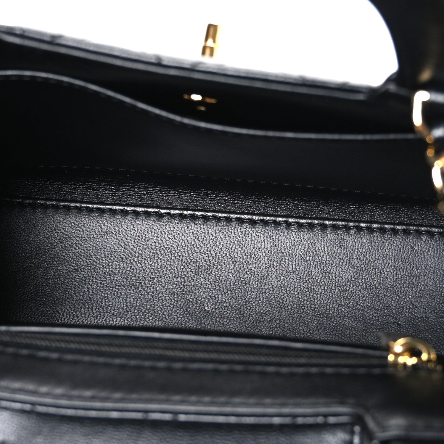 Chanel Lambskin Fringe Nano Kelly Shopper Black 5 of 10